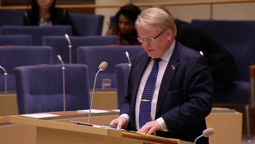 Stillbild från Interpellationsdebatt, Europa i förkrigstillstånd