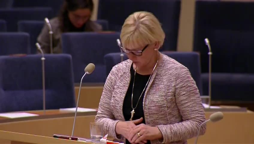 Stillbild från Interpellationsdebatt, Utrikesministerns vägran att erkänna pågående folkmord