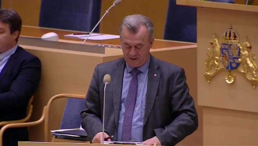 Stillbild från Interpellationsdebatt, Vetenskapliga rekommendationer avseende GMO