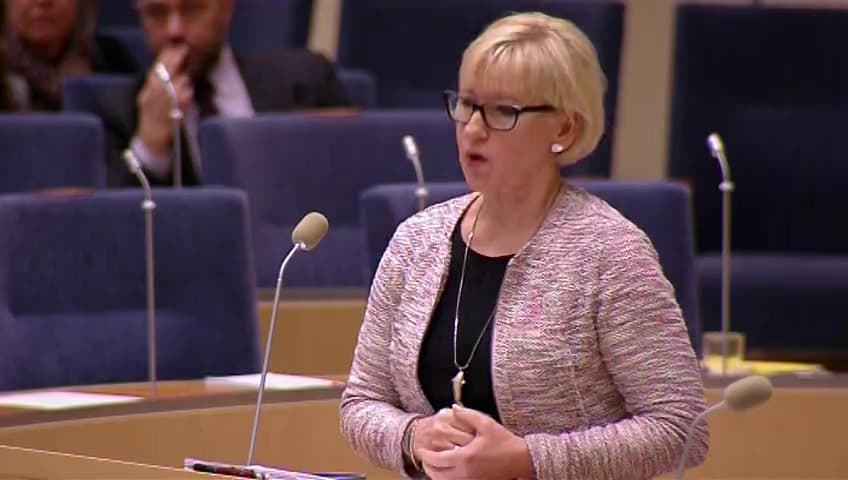 Stillbild från Interpellationsdebatt, IS grymheter mot kvinnor och barn