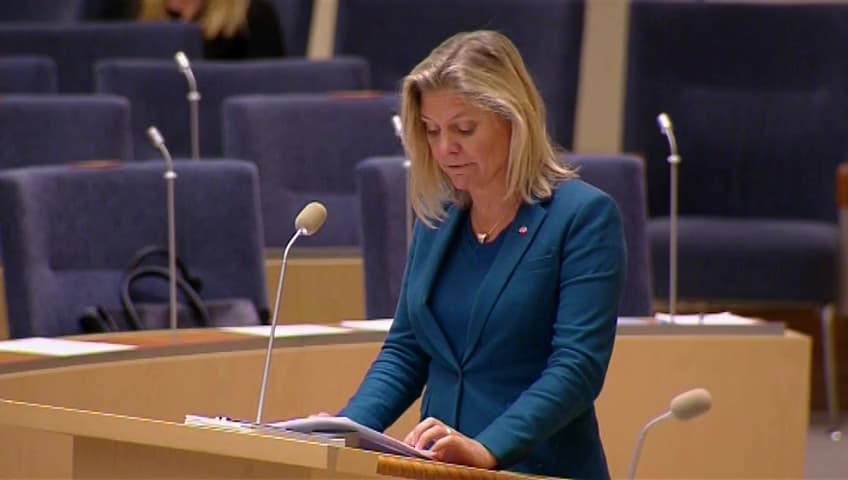 Stillbild från Interpellationsdebatt, Alkoholsmuggling