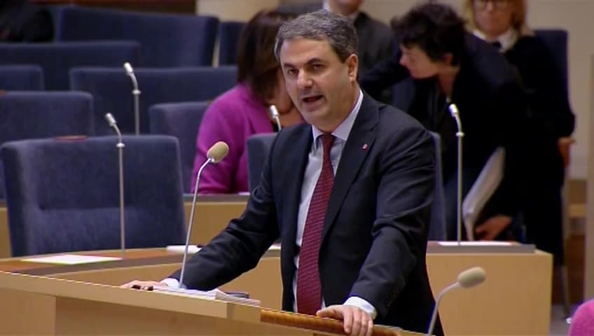 Stillbild från Interpellationsdebatt, Industrins konkurrenskraft