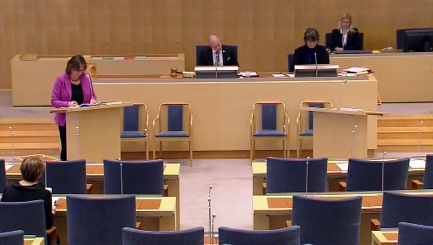 Stillbild från Interpellationsdebatt, Panzisjukhuset