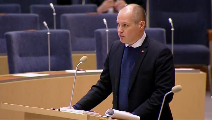 Stillbild från Interpellationsdebatt, Rättssäkra prövningar för uppehållstillstånd