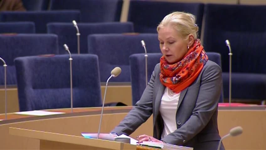 Stillbild från Interpellationsdebatt, Effekterna av en frysning av Förbifart Stockholm