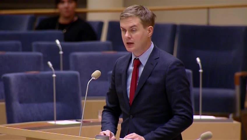 Stillbild från Interpellationsdebatt, Tioårig grundskola