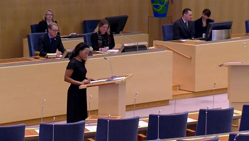 Stillbild från Interpellationsdebatt, MU-avtalet