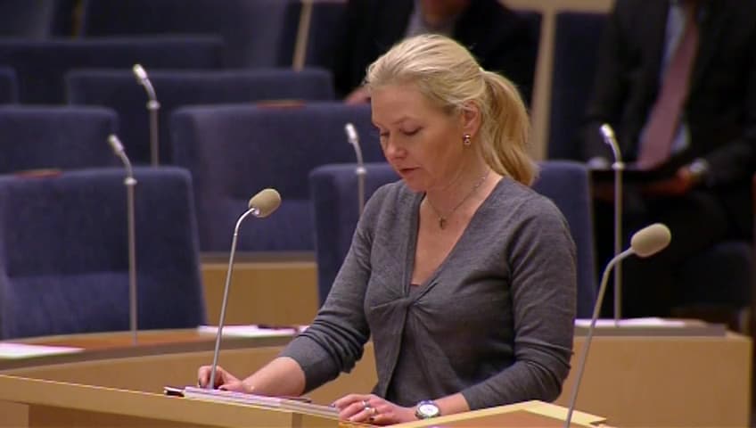 Stillbild från Interpellationsdebatt, Försämringar i tågtrafiken mellan Sandviken och Stockholm