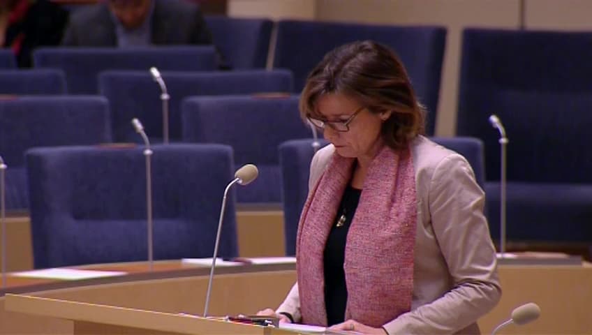 Stillbild från Interpellationsdebatt, Biståndspengar för asylmottagande