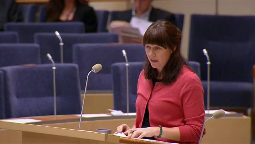 Stillbild från Interpellationsdebatt, Hot mot småskalig vattenkraft