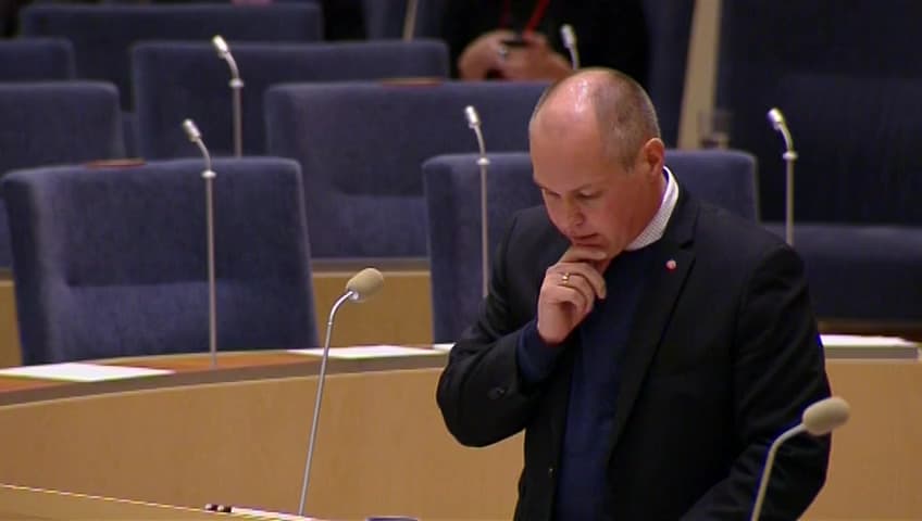 Stillbild från Interpellationsdebatt, Åtgärder mot ny narkotika och nya droger