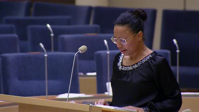 Stillbild från Interpellationsdebatt, Statens stöd till trossamfund