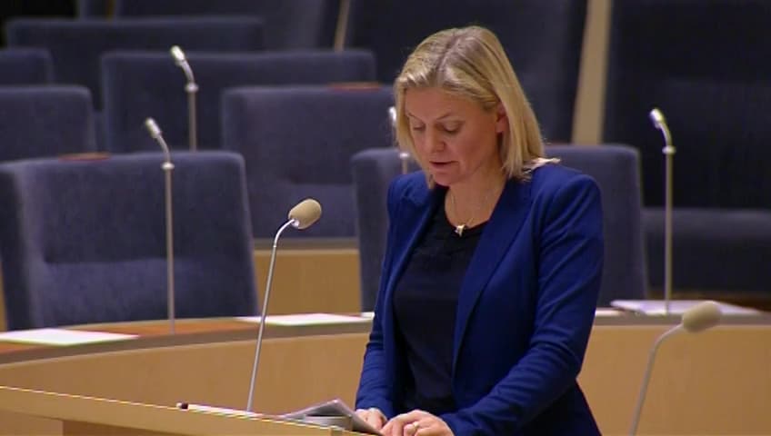 Stillbild från Interpellationsdebatt, Hot från vägslitageavgift mot den förnybara energin