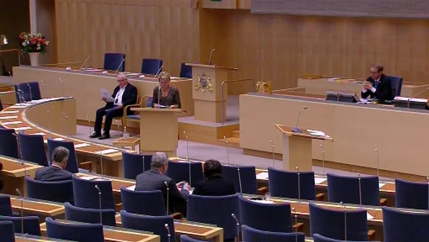 Stillbild från Interpellationsdebatt, Personlig assistans