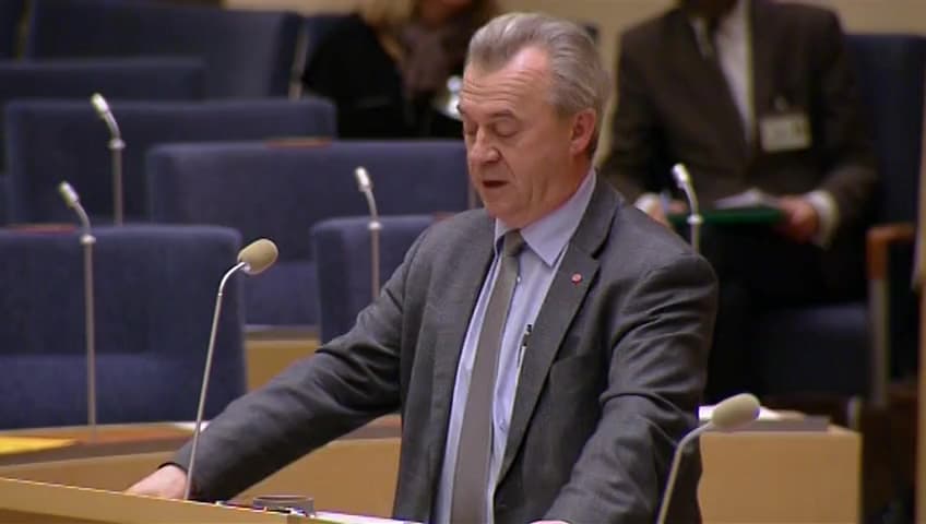 Stillbild från Interpellationsdebatt, Förgröningen