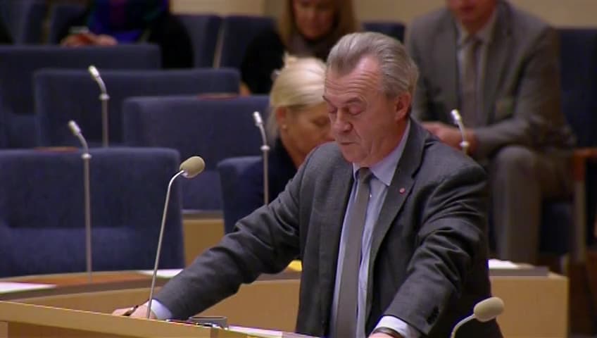 Stillbild från Interpellationsdebatt, Nationell strategi för tillväxt och grundläggande service i hela landet