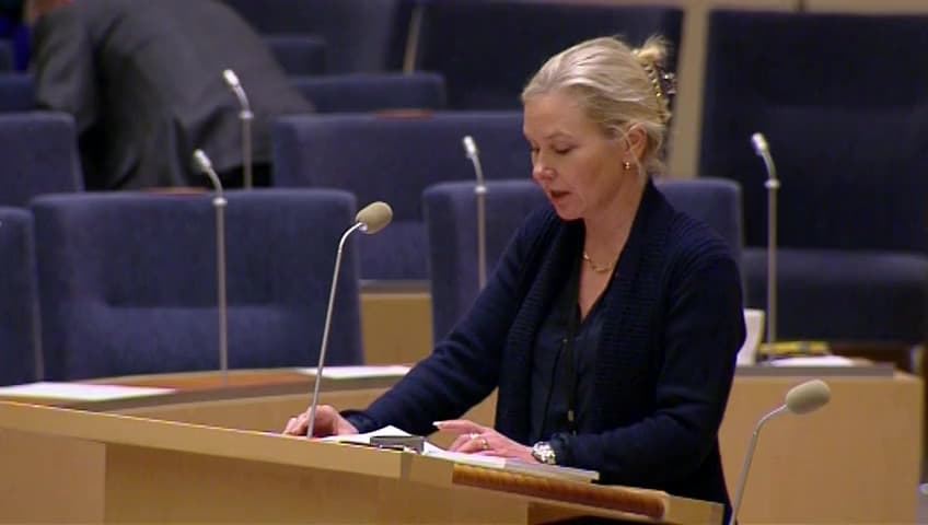 Stillbild från Interpellationsdebatt, Bromma som regionernas flygplats