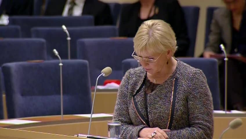 Stillbild från Interpellationsdebatt, Moderata krafter i staten Palestina