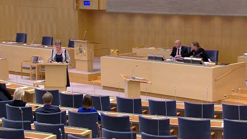 Stillbild från Interpellationsdebatt, Turordningsregler i LAS