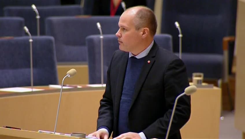 Stillbild från Interpellationsdebatt, Utvisningar av asylsökande assyrier och yezidier till Irak