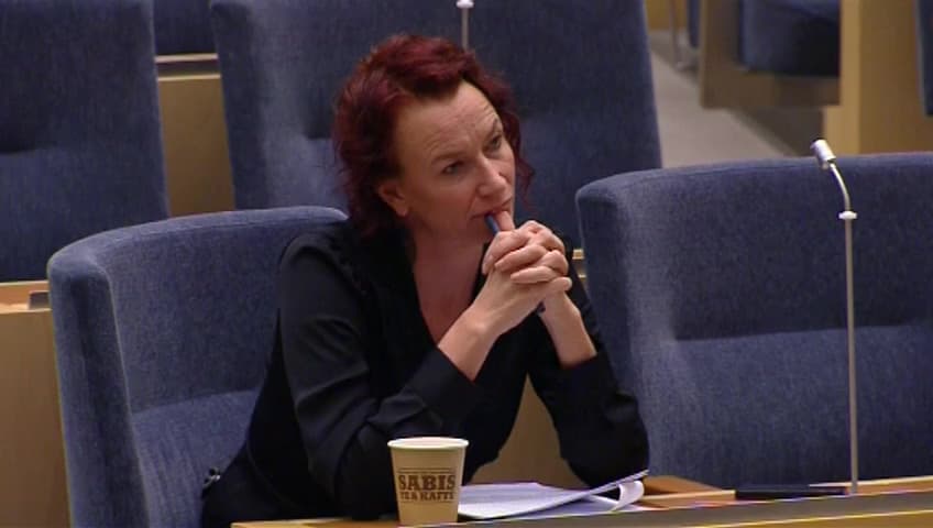 Stillbild från Interpellationsdebatt, Oberoende observatörer vid tvångsavvisningar