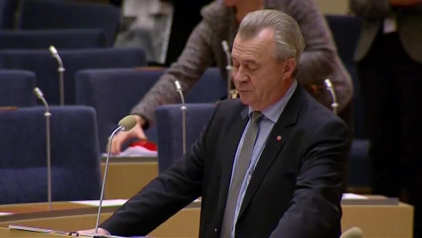 Stillbild från Interpellationsdebatt, Krisen i den svenska mjölkproduktionen