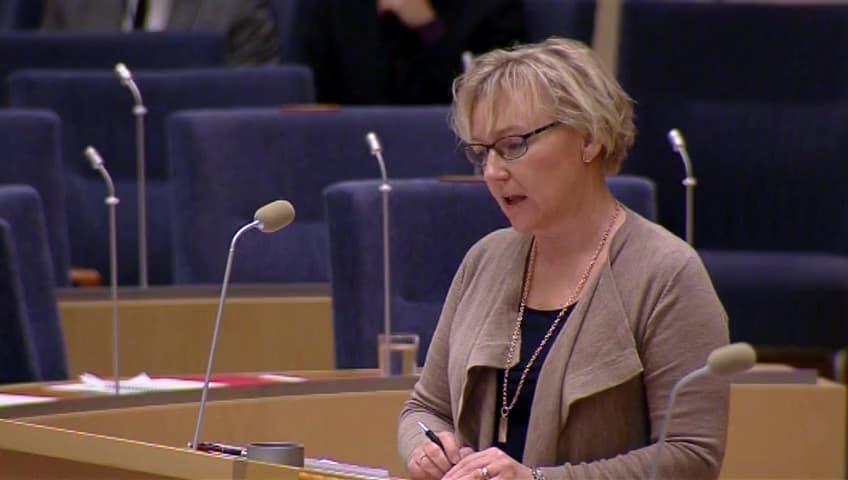 Stillbild från Interpellationsdebatt, Jämställdhet inom akademin