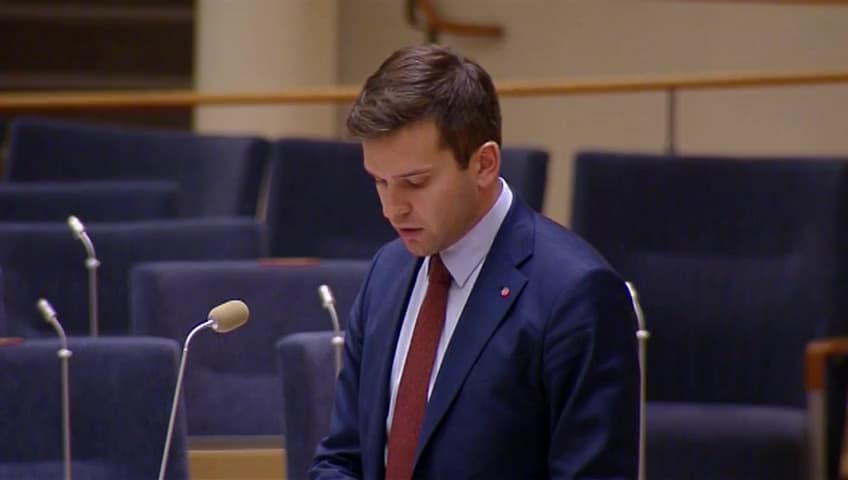 Stillbild från Interpellationsdebatt, Förändrade regler för sprututbyte