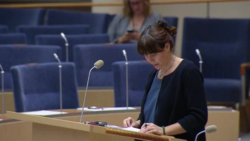 Stillbild från Interpellationsdebatt, Kärnkraftens säkerhetskrav