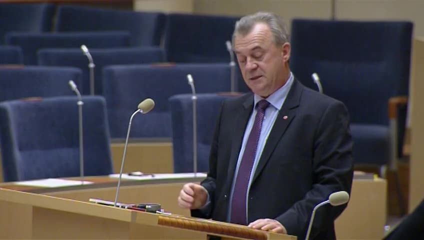 Stillbild från Interpellationsdebatt, Handelsgödselskatt