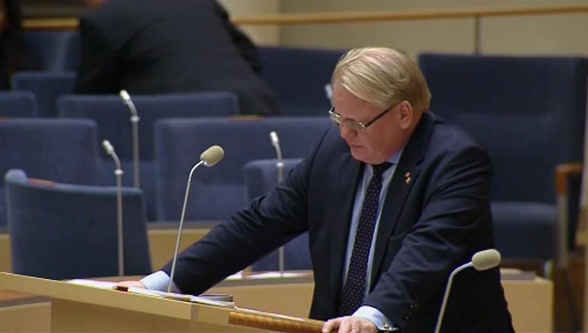 Stillbild från Interpellationsdebatt, Kortsiktig lösning på personalfrågan