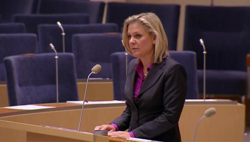 Stillbild från Interpellationsdebatt, Arbetsmarknaden för yngre och äldre