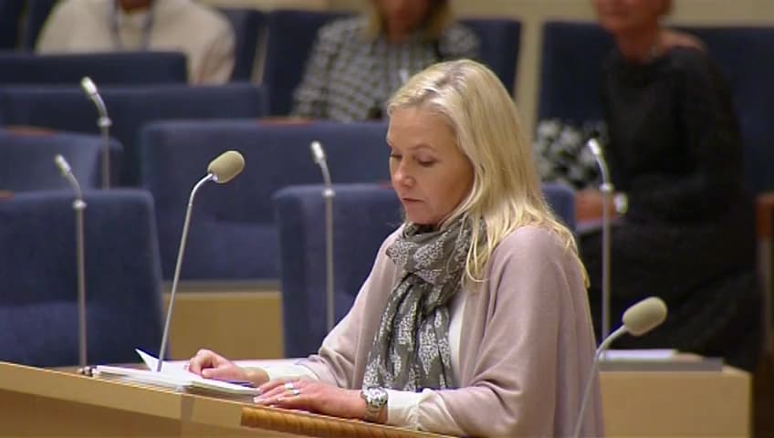 Stillbild från Interpellationsdebatt, Återreglerat järnvägssystem