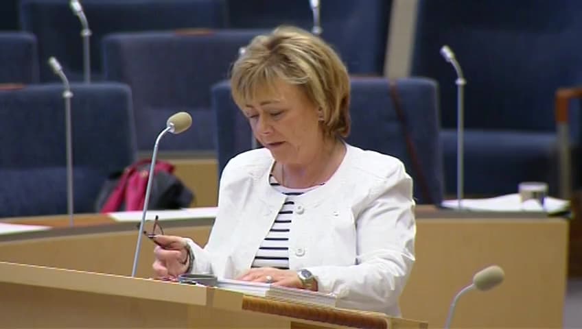 Stillbild från Interpellationsdebatt, Skydd för uppfinnare mot patentintrång