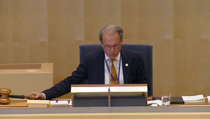 Stillbild från Debatt om förslag, Herrelösa verk i kulturarvsinstitutionernas samlingar