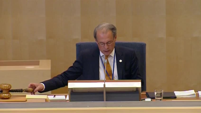 Stillbild från Debatt om förslag, Konkurrensbegränsande avtal om tekniköverföring - anpassning till nya EU-regler