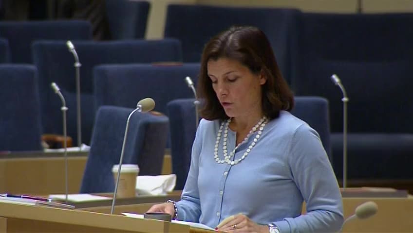 Stillbild från Interpellationsdebatt, Generalläkarens anhållan om att regeringen klargör tillsynsmyndighetens uppdrag och befogenheter