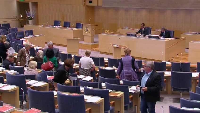 Stillbild från Debatt om förslag, Nya regler för erkännande och verkställighet av utländska domar på civilrättens område