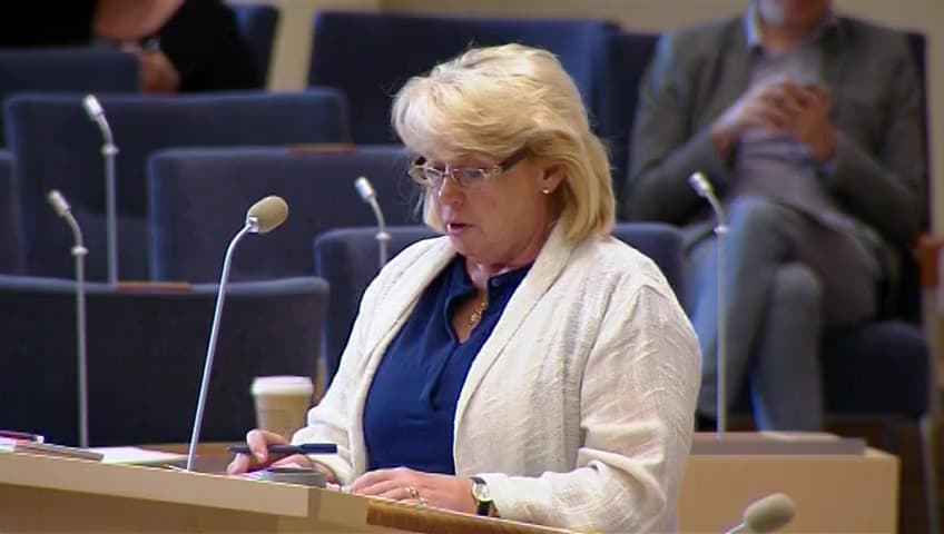 Stillbild från Interpellationsdebatt, Skydd av Vättern