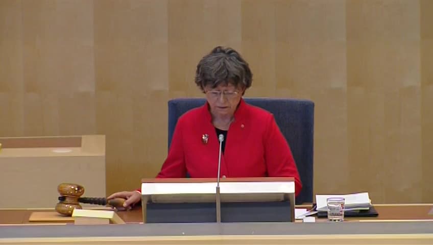 Stillbild från Debatt om förslag, Verksamhetsredogörelser för riksdagens nämnder