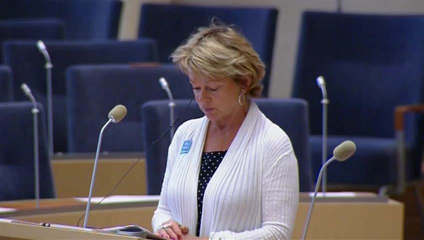 Stillbild från Interpellationsdebatt, Stödet till svensk idrott