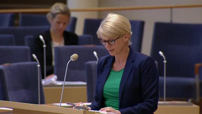 Stillbild från Interpellationsdebatt, Arbetsvillkoren för vikarier 