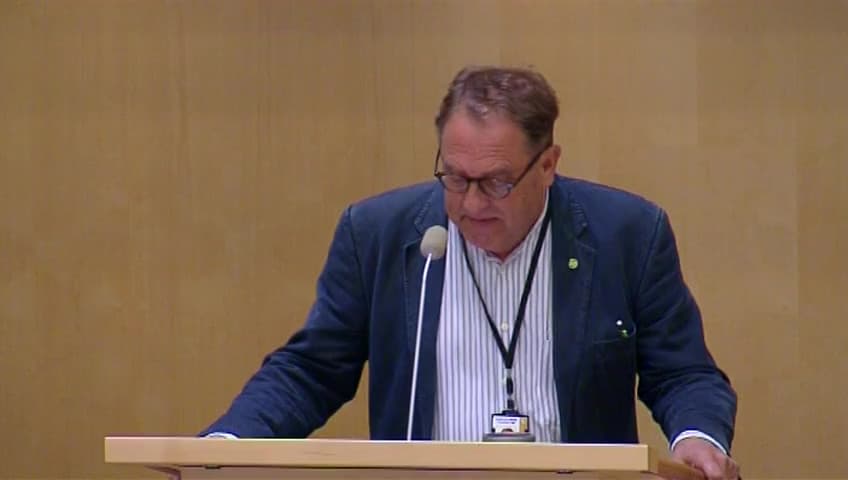 Stillbild från Debatt om förslag, Hushållning med havsområden