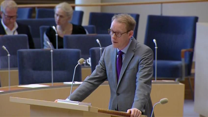 Stillbild från Interpellationsdebatt, EU-medborgare utnyttjas i Sverige