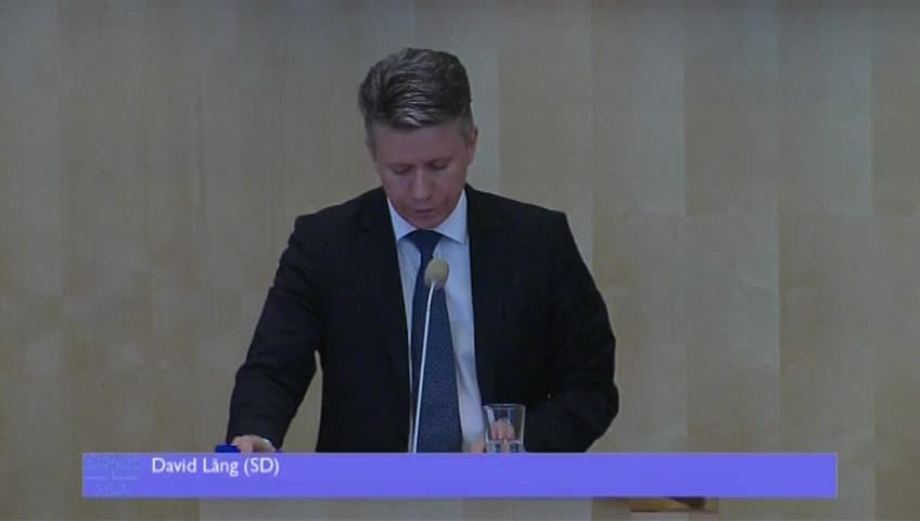 Stillbild från Debatt om förslag, Konvention om social trygghet mellan Sverige och Sydkorea