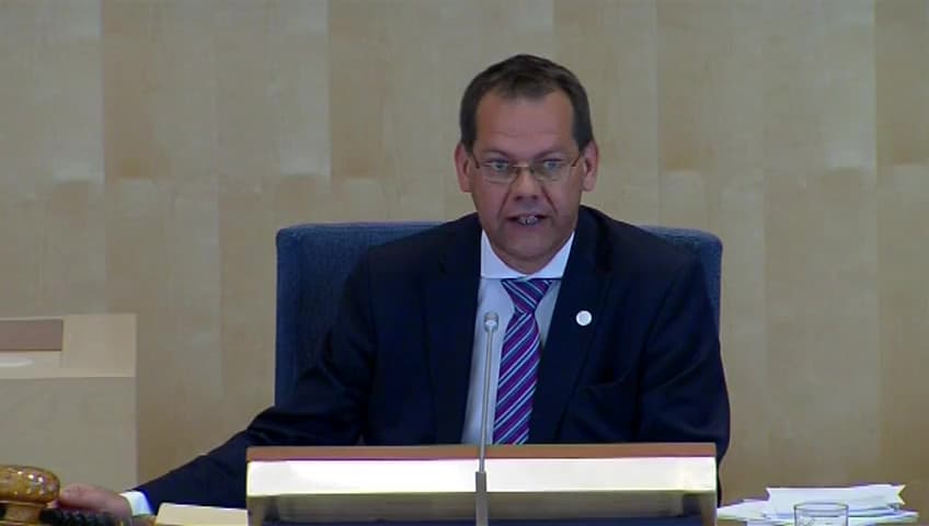 Stillbild från Debatt om förslag, Reglerat tillträde till fjärrvärmenäten