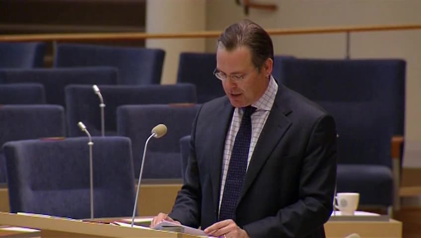 Stillbild från Interpellationsdebatt, Massarbetslöshet och inflationen