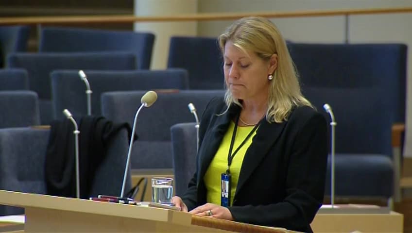 Stillbild från Interpellationsdebatt, Kapacitetsbrister i järnvägsnätet
