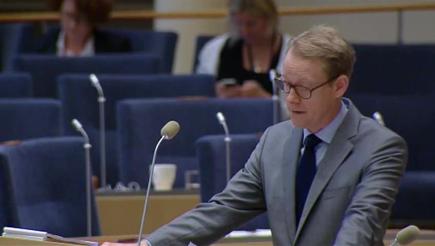 Stillbild från Interpellationsdebatt, Deportationer av asylsökande med asylrätt