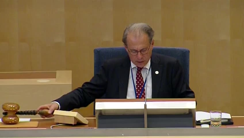 Stillbild från Debatt om förslag, Förstärkt skydd mot främmande makts underrättelseverksamhet